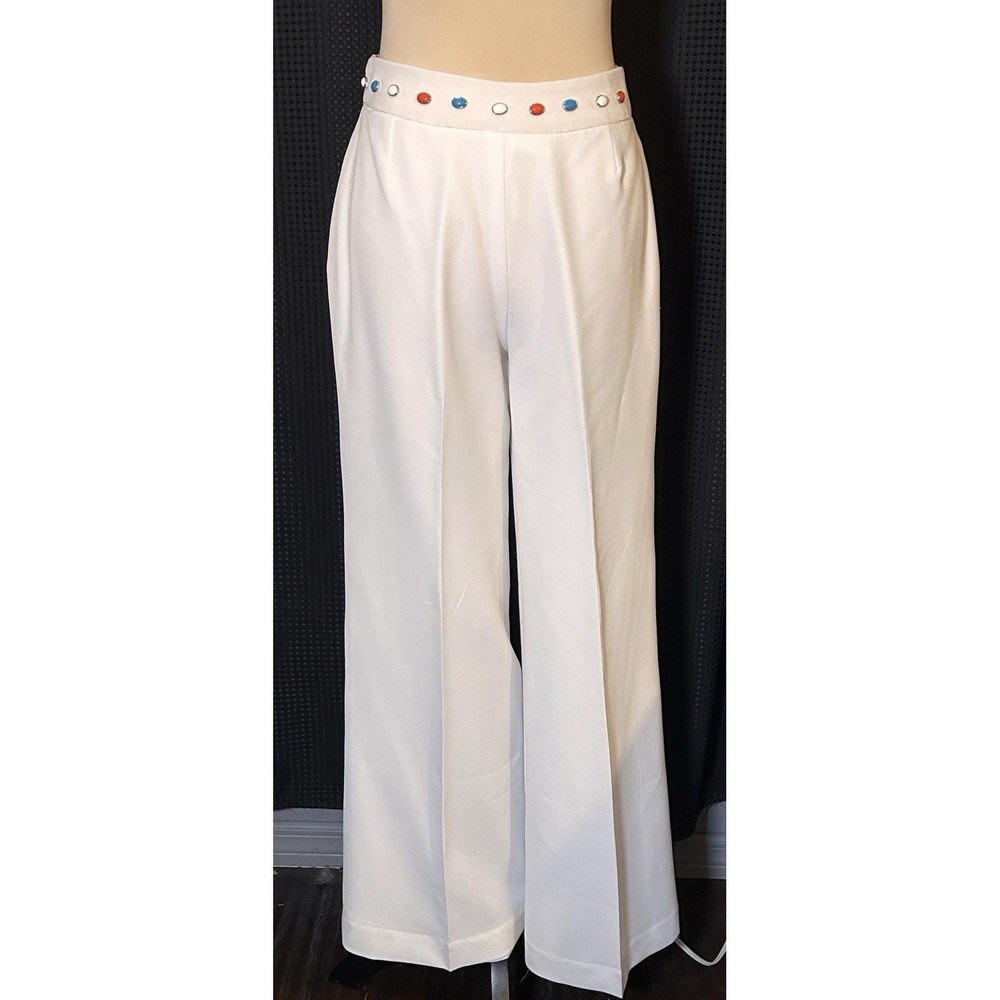 Vintage Sir James 60s 70s Polyester Pant Suit Dagger Flare Disco Mod Rockabilly - Picture 12 of 14